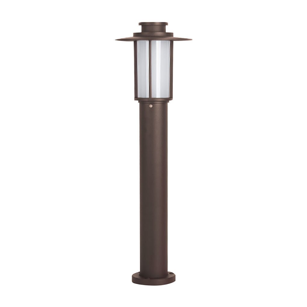Minimalist Iron LED Landscape Bollard Light 18W E27 Coffee Black Outdoor IP54