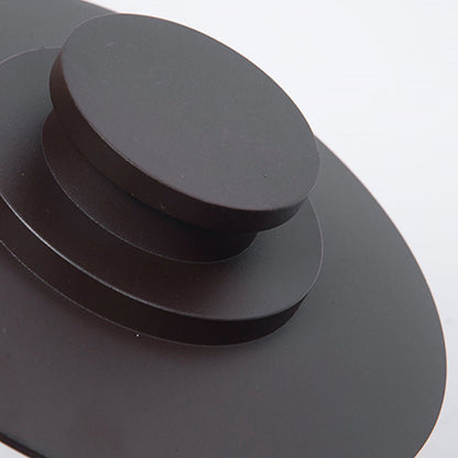Minimalist Iron LED Landscape Bollard Light 18W E27 Coffee Black Outdoor IP54