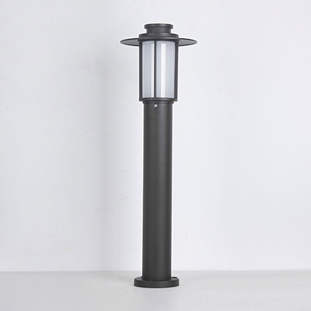 Minimalist Iron LED Landscape Bollard Light 18W E27 Coffee Black Outdoor IP54