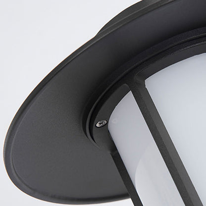 Minimalist Iron LED Landscape Bollard Light 18W E27 Coffee Black Outdoor IP54