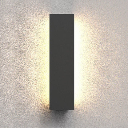 Modern Gray Linear LED Wall Sconce Stainless Steel PC IP54 3 Heights Outdoor Villa Terrace Courtyard