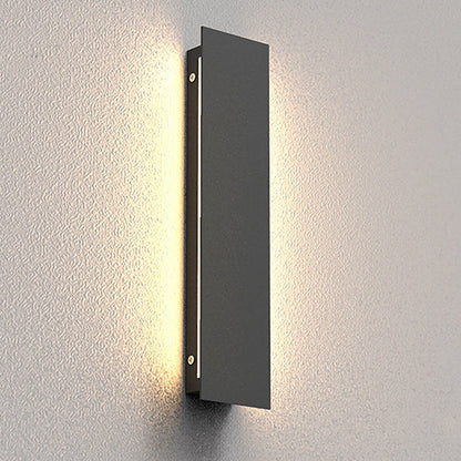Modern Gray Linear LED Wall Sconce Stainless Steel PC IP54 3 Heights Outdoor Villa Terrace Courtyard