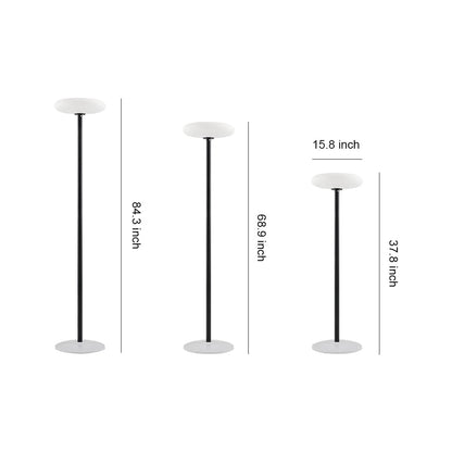 Solar Aluminium PE Disc Outdoor Floor Lamp IP65 10W 3000K/6000K 3 Heights