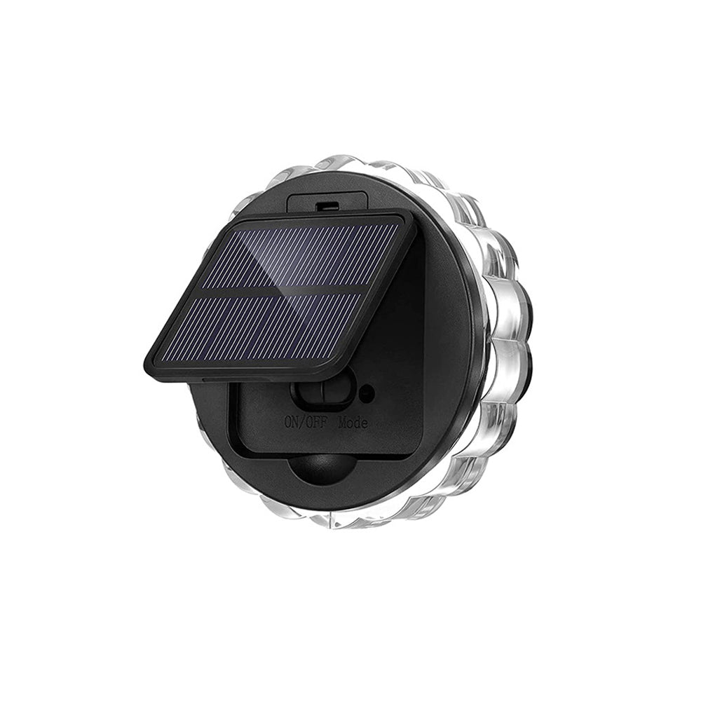 Solar Petal Sunburst Outdoor Wall Sconce ABS Acrylic RGB Remote 3 Light Modes IP44 Courtyard Garden Villa