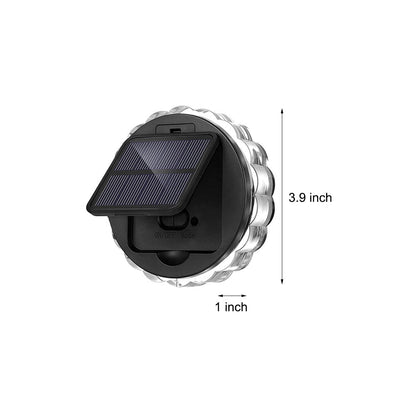 Solar Petal Sunburst Outdoor Wall Sconce ABS Acrylic RGB Remote 3 Light Modes IP44 Courtyard Garden Villa