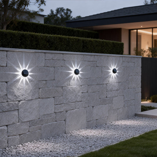 Solar Petal Sunburst Outdoor Wall Sconce ABS Acrylic RGB Remote 3 Light Modes IP44 Courtyard Garden Villa