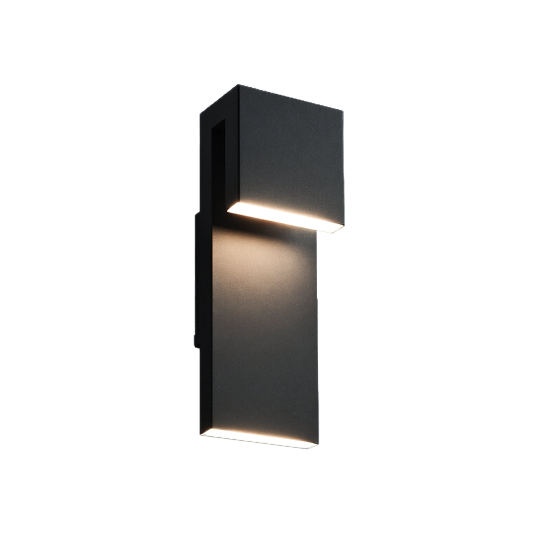 Black Aluminium Industrial LED Outdoor Wall Sconce IP65 12W 3000K/6000K