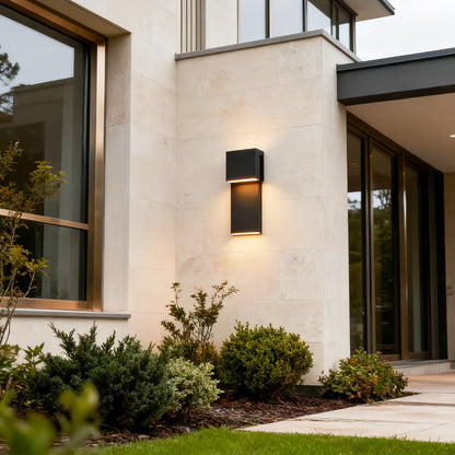 Black Aluminium Industrial LED Outdoor Wall Sconce IP65 12W 3000K/6000K