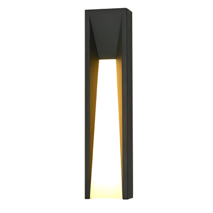 Modern Geometric Tapered Stainless Steel Acrylic Outdoor Wall Sconce Black IP54 3200K 3 Sizes Balcony Villa