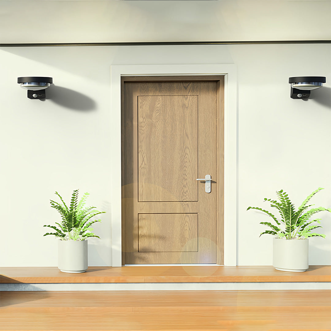 Solar LED Outdoor Wall Light Motion Sensor IP44 Black 3000K / 6000K
