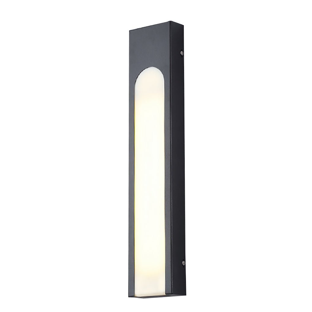 Modern LED Outdoor Wall Sconce Stainless Steel Black 20 Inch
