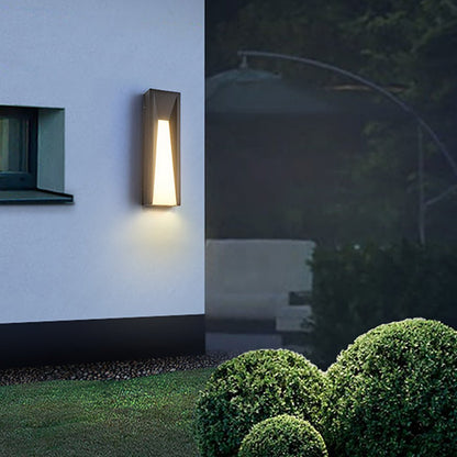 Modern LED Outdoor Wall Sconce Stainless Steel Black 20 Inch