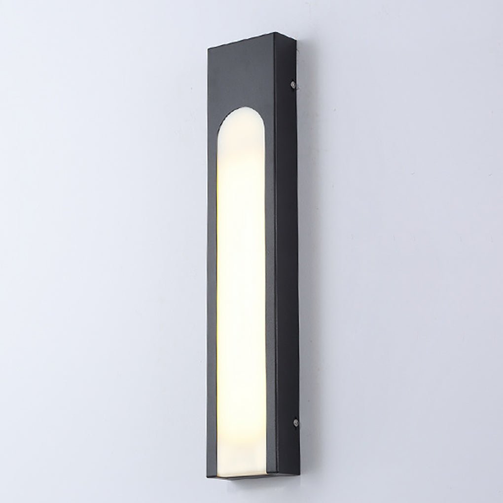Modern LED Outdoor Wall Sconce Stainless Steel Black 20 Inch