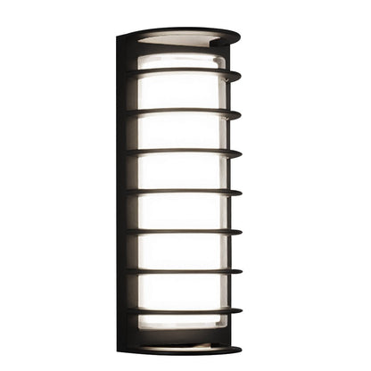Modern Black Outdoor Wall Sconce Dual Layer Shade Aluminum LED 30W CRI80