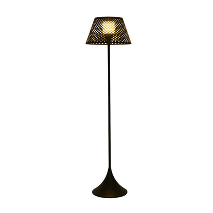 Modern Stainless Steel Mesh Shade Outdoor Floor Lamp IP65 Solar/Plug-In 3000K