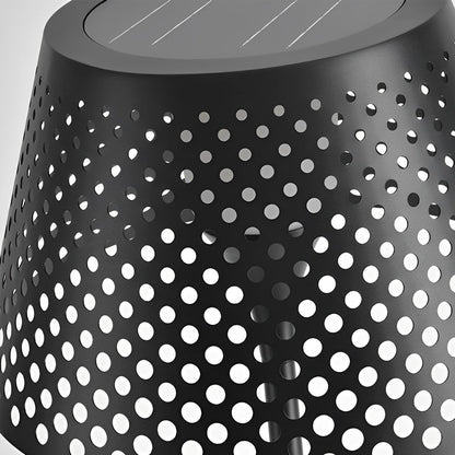 Modern Stainless Steel Mesh Shade Outdoor Floor Lamp IP65 Solar/Plug-In 3000K