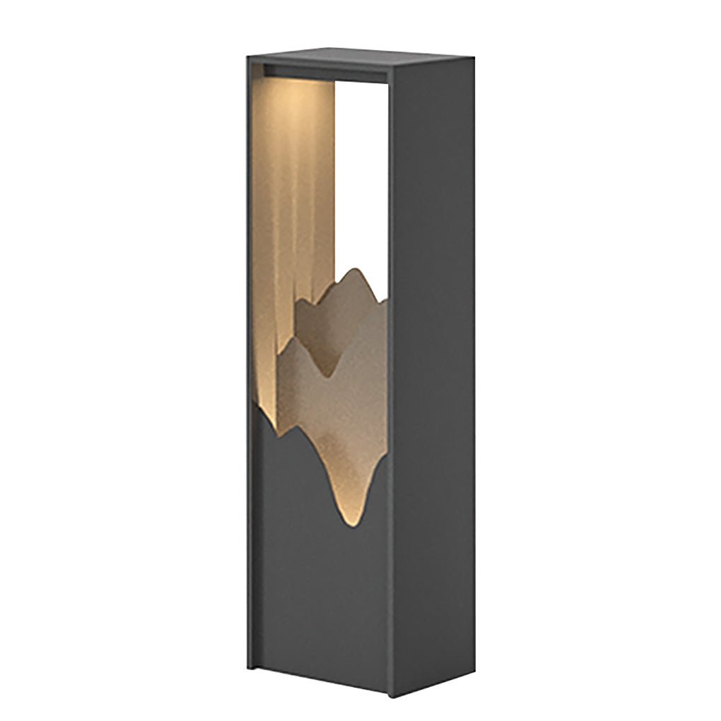 Architectural Slim LED Bollard Light Waterproof Outdoor Pathway Landscape Lighting Black Aluminum IP65