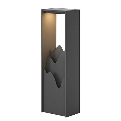 Architectural Slim LED Bollard Light Waterproof Outdoor Pathway Landscape Lighting Black Aluminum IP65