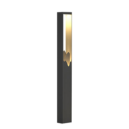 Architectural Slim LED Bollard Light Waterproof Outdoor Pathway Landscape Lighting Black Aluminum IP65