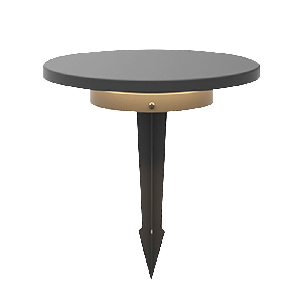 Round Solar Hardwired Lawn Ground Light Die-Cast Aluminum Ring Halo Bottom Emitting LED IP65