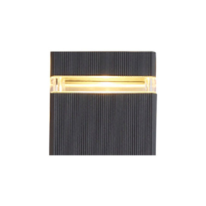 Modern LED Up Down Outdoor Wall Sconce Die-Cast Aluminum Hollow Halo Effect Square Round IP54 3000K Courtyard Villa