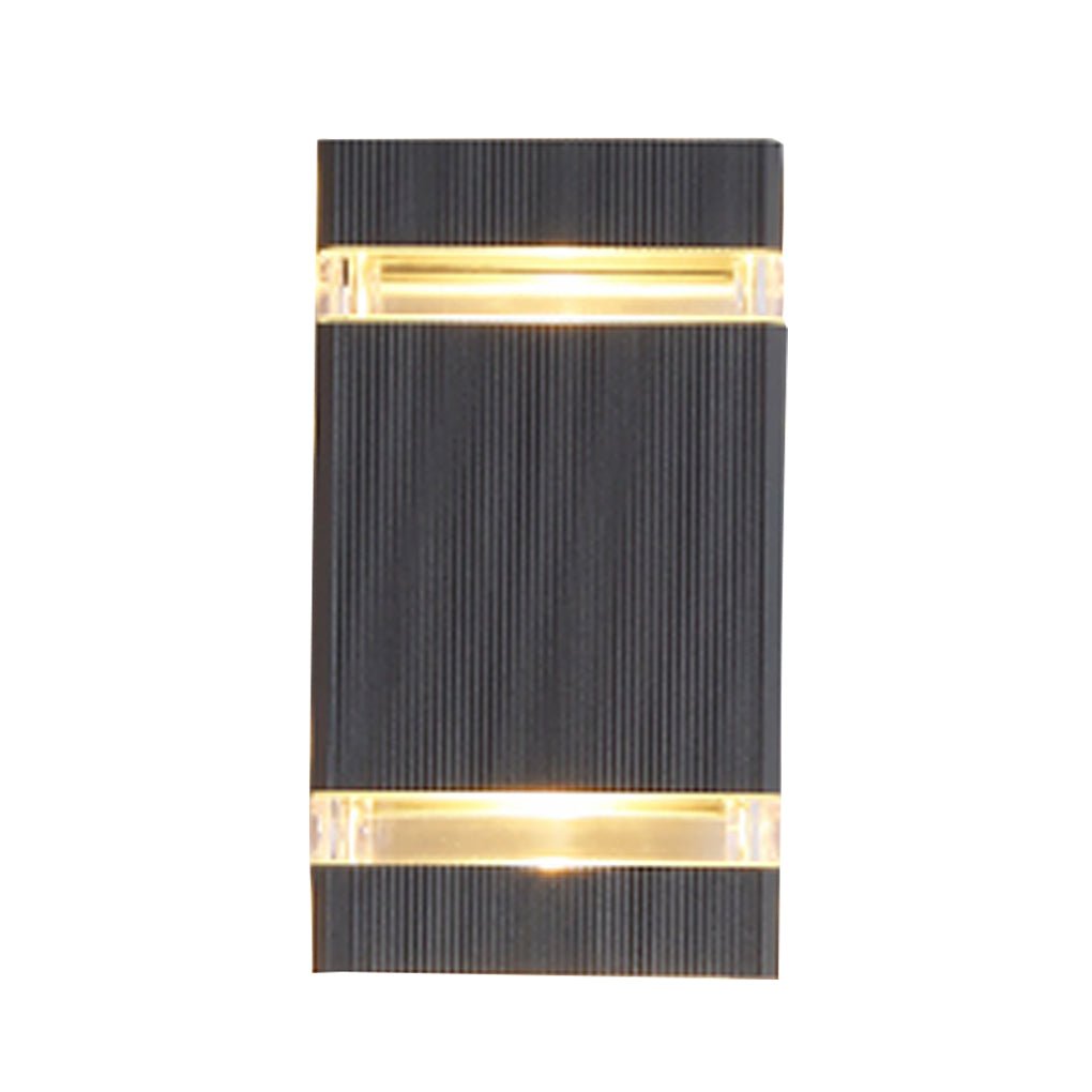 Modern LED Up Down Outdoor Wall Sconce Die-Cast Aluminum Hollow Halo Effect Square Round IP54 3000K Courtyard Villa