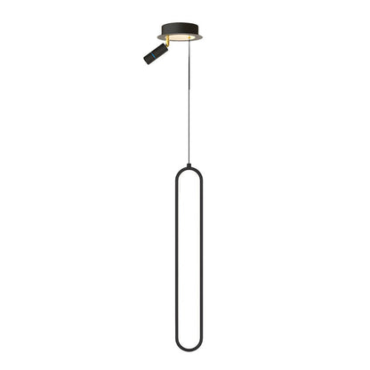 Oval Aluminum Tube Pendant Light with Optional Spotlight and 3-Step Colour Temperature in Three Heights