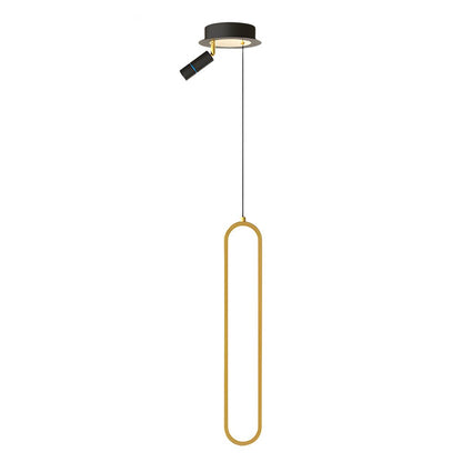 Oval Aluminum Tube Pendant Light with Optional Spotlight and 3-Step Colour Temperature in Three Heights