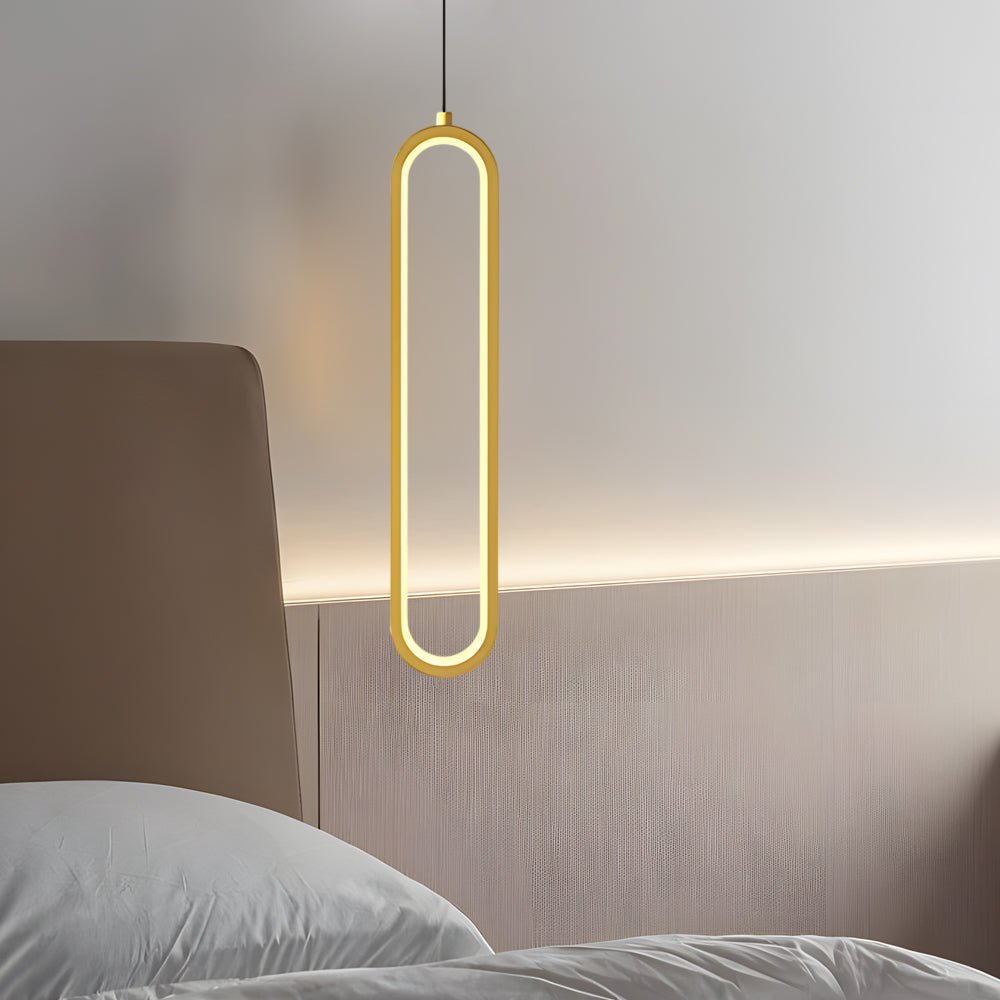 Oval Aluminum Tube Pendant Light with Optional Spotlight and 3-Step Colour Temperature in Three Heights