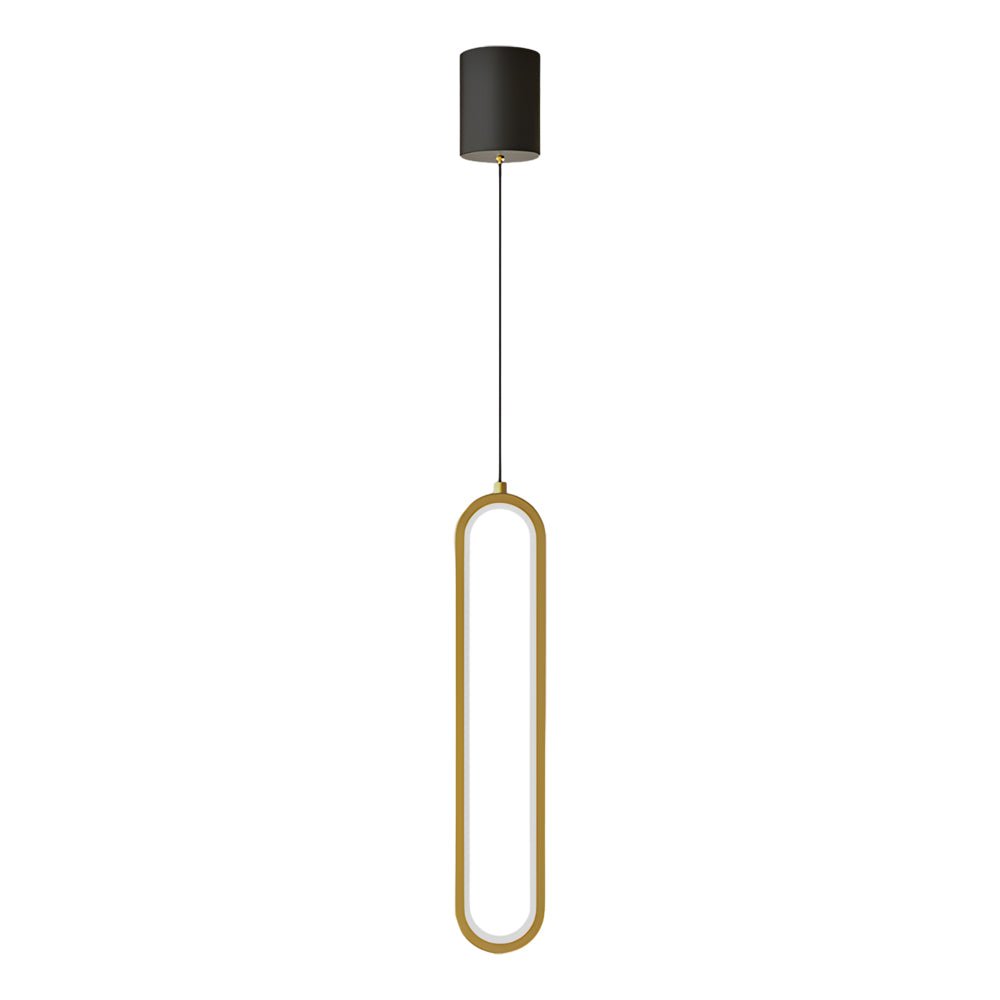 Oval Aluminum Tube Pendant Light with Optional Spotlight and 3-Step Colour Temperature in Three Heights