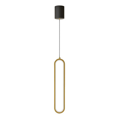 Oval Aluminum Tube Pendant Light with Optional Spotlight and 3-Step Colour Temperature in Three Heights