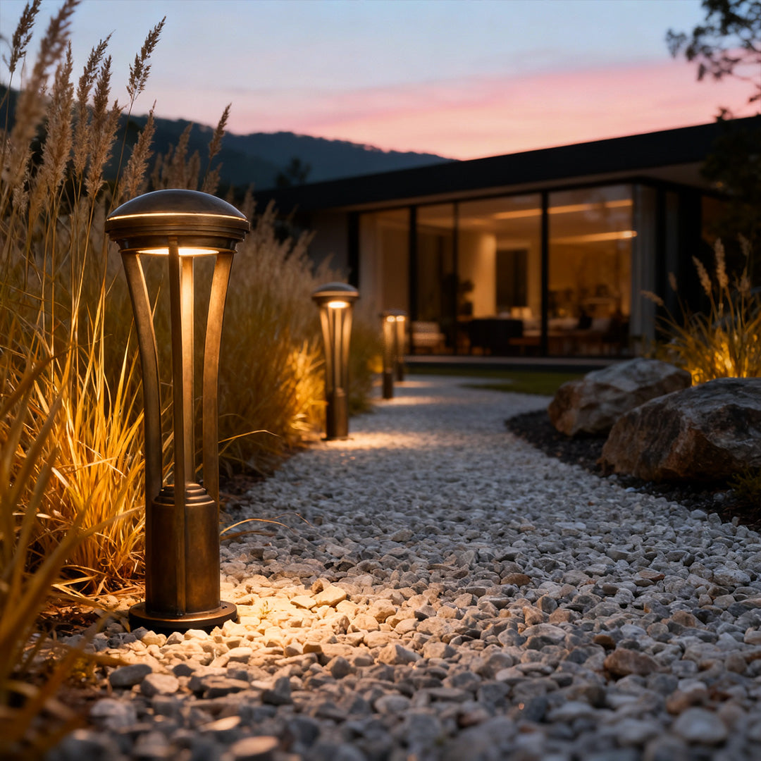 Antique Copper Outdoor Path Light LED Waterproof Landscape Walkway Lighting