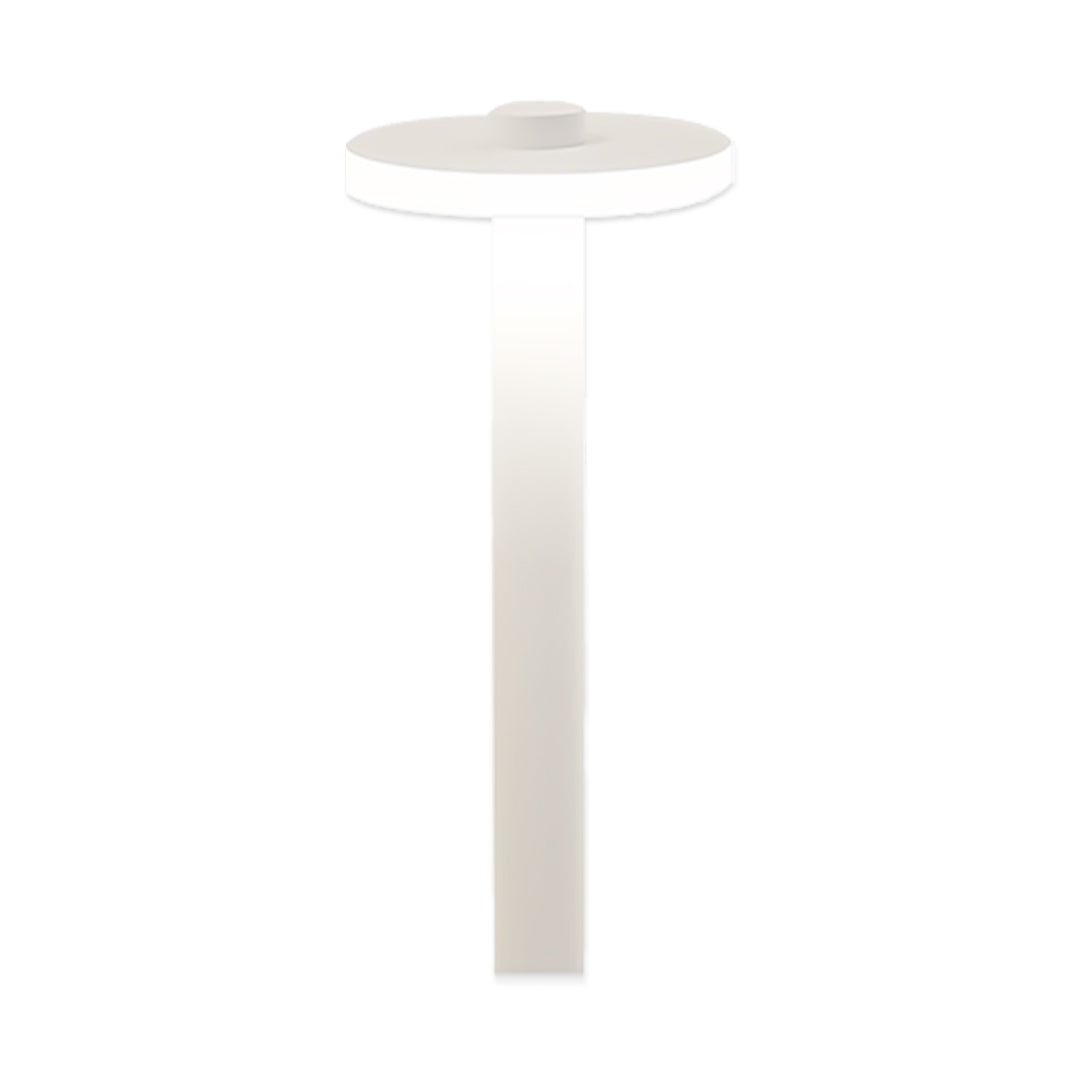 Modern Outdoor LED Path Light Disc Head Aluminum Hardwired Black White 3 Heights