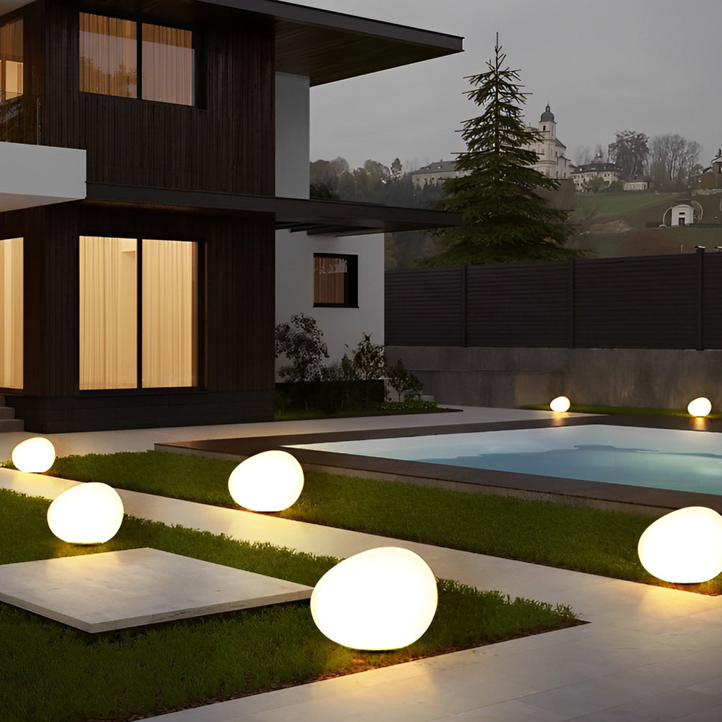 Outdoor Pebble Light LED Hardwired Waterproof Garden Lawn Stone Landscape Lamp
