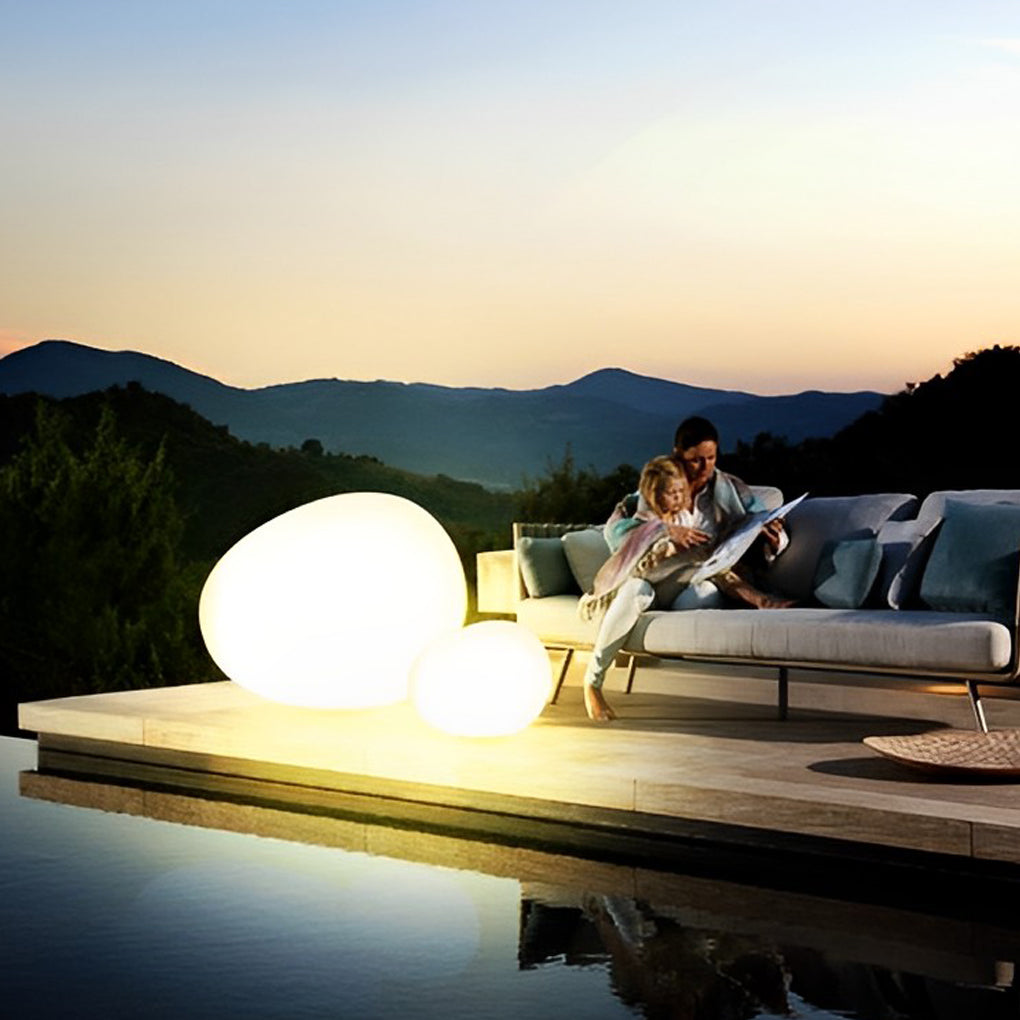 Outdoor Pebble Light LED Hardwired Waterproof Garden Lawn Stone Landscape Lamp
