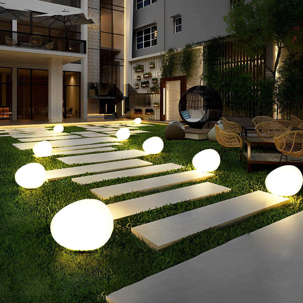 Outdoor Pebble Light LED Hardwired Waterproof Garden Lawn Stone Landscape Lamp