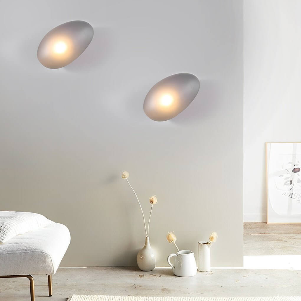 Pebble Glass Wall Sconce Modern LED Indoor Light