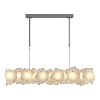 Modern Cloud Stone LED Chandelier with Full Copper Frame for Dining Room and Living Space
