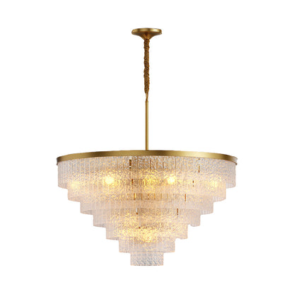 Modern Forms Full-Copper Luxury Glass Chandelier