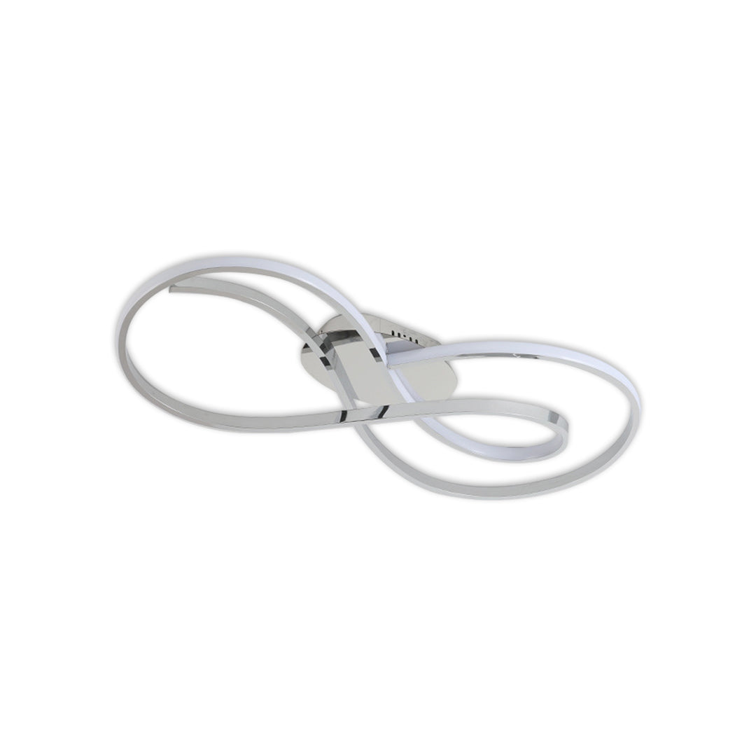 Infinity Loop Silicone LED Flush Mount in Black, Chrome, or Gold with Dimmable Option in Two Sizes