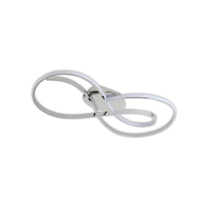 Infinity Loop Silicone LED Flush Mount in Black, Chrome, or Gold with Dimmable Option in Two Sizes