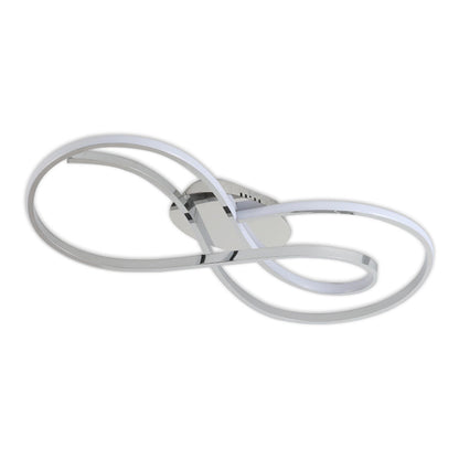 Infinity Loop Silicone LED Flush Mount in Black, Chrome, or Gold with Dimmable Option in Two Sizes