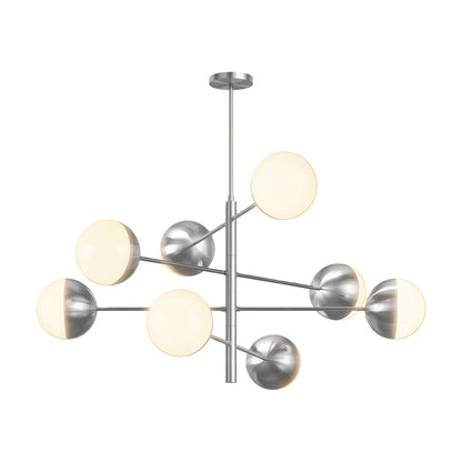White Glass Globe Chandelier Modern Nordic Copper Nickel Black Living Room Dining Room