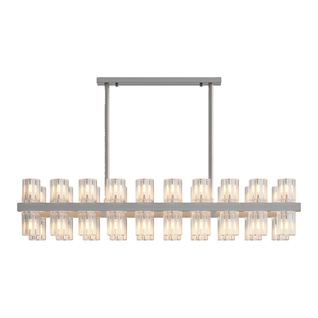 Crystal Chandelier Solid Copper Glass Cylinder Matrix G4 American Style Large-Scale