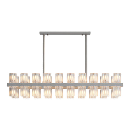 Crystal Chandelier Solid Copper Glass Cylinder Matrix G4 American Style Large-Scale