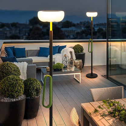 Movable Solar Torchiere Outdoor Floor Lamp IP65 Aluminium Acrylic 3000K 76''