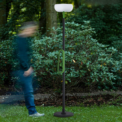 Movable Solar Torchiere Outdoor Floor Lamp IP65 Aluminium Acrylic 3000K 76''