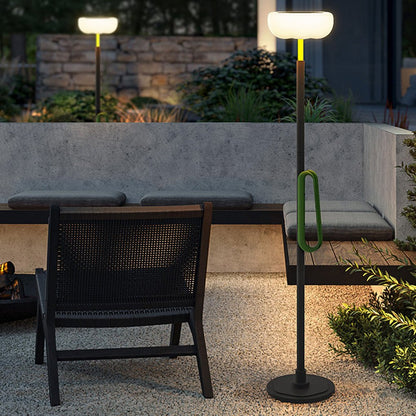 Movable Solar Torchiere Outdoor Floor Lamp IP65 Aluminium Acrylic 3000K 76''