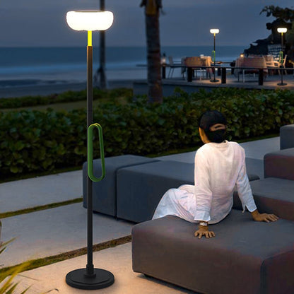 Movable Solar Torchiere Outdoor Floor Lamp IP65 Aluminium Acrylic 3000K 76''