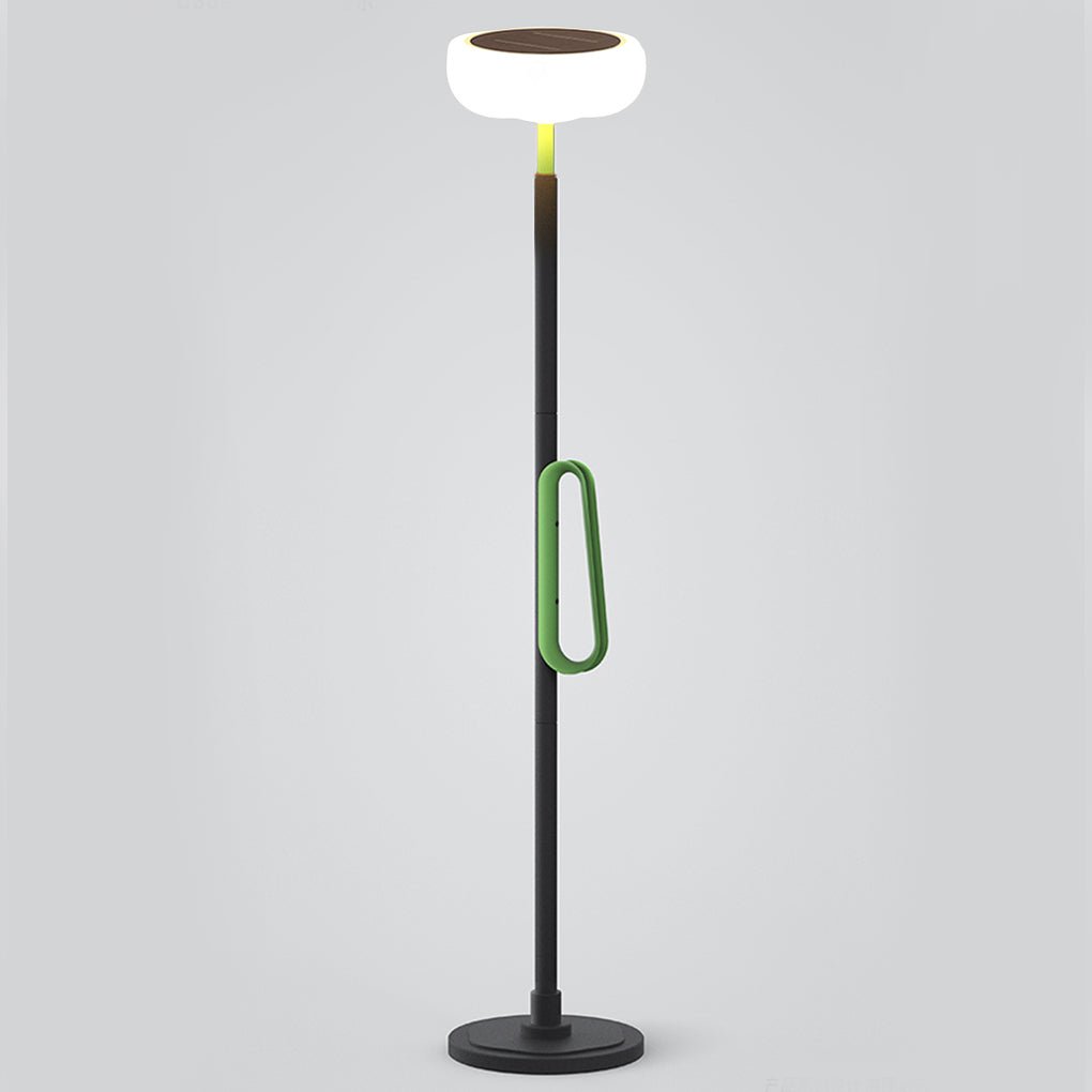 Movable Solar Torchiere Outdoor Floor Lamp IP65 Aluminium Acrylic 3000K 76''